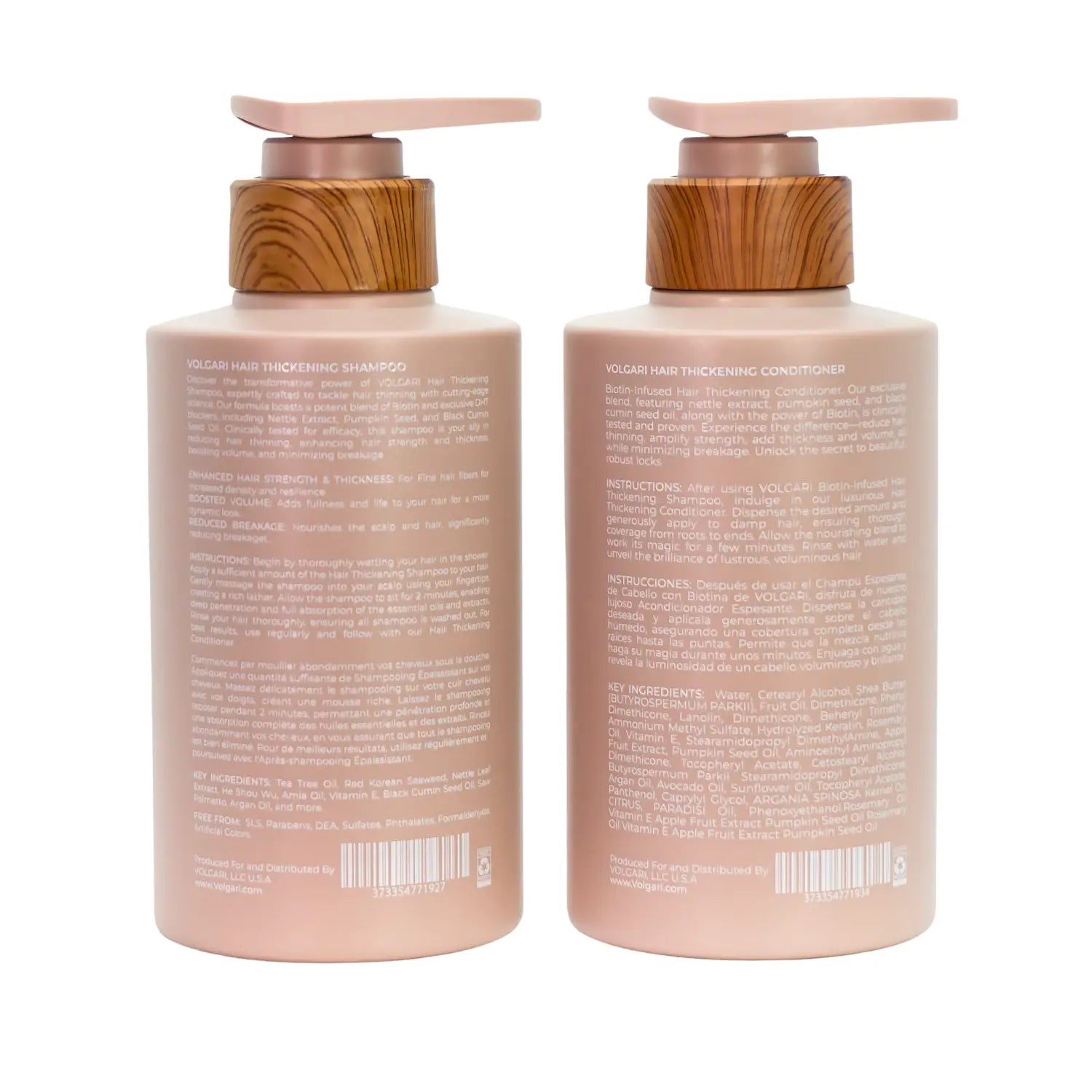 Volgari Scented Biotin Shampoo & Conditioner Set – Promotes Hair Loss Protection & Thickening – Strengthens & Thickens for All Hair Types 20.2 Fl Oz Volgari