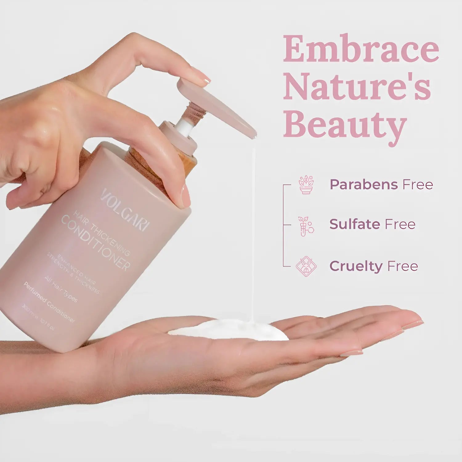 Volgari Scented Hair Thickening Conditioner – Biotin-Blend for Dry Hair Treatment - Nourishing Volume & Moisture, For All Hair Types 10.1 Fl Oz Volgari